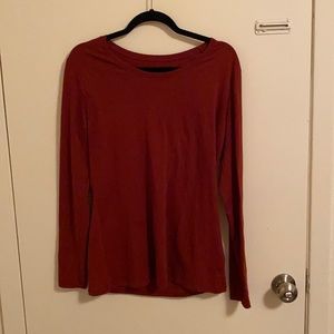 Long Sleeve Maroon T